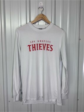 100 Thieves Long Sleeve Crew Neck Tee Gamer Streetwear Esports Graphic Shirt
